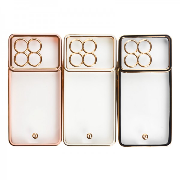 قاب شیائومی شفاف محافظ لنزدار دوررنگی Space - مدل گوشی  Xiaomi Poco X6 Pro