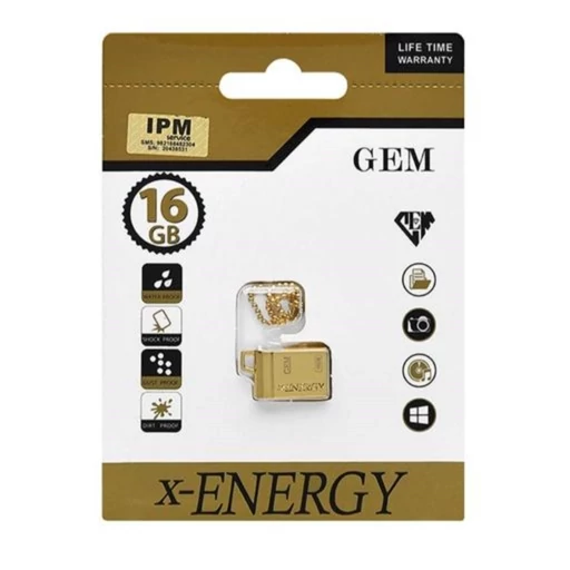فلش مموری ایکس-انرژی مدل USB2.0 Gold ظرفیت 16 گیگابایت