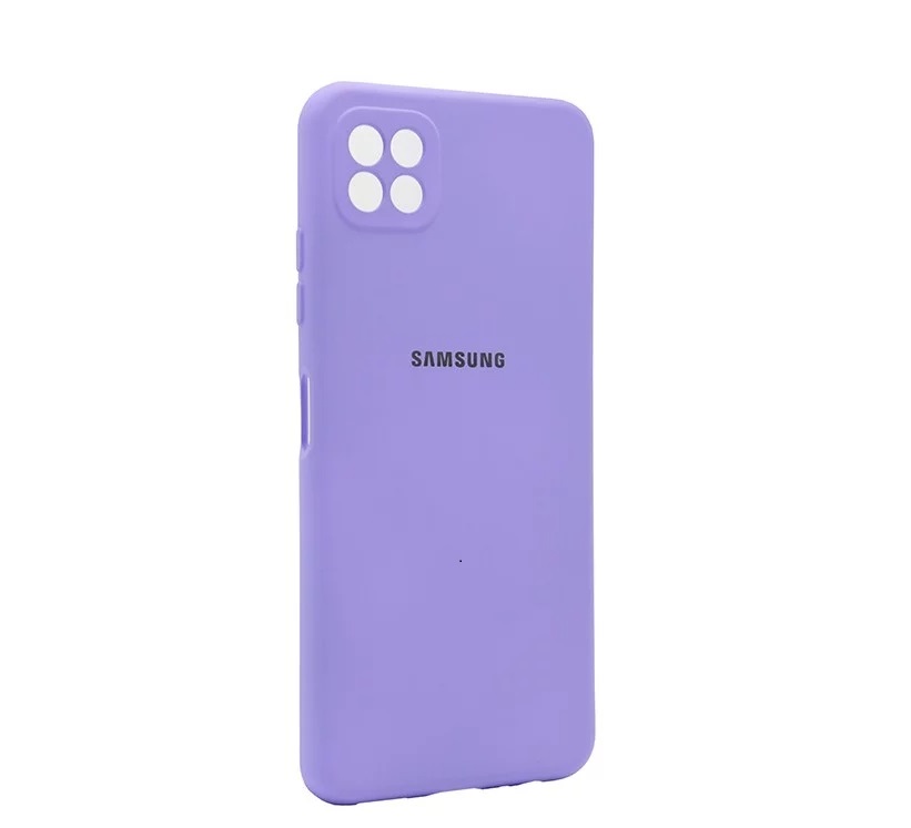 قاب سیلیکونی پاک کنی اورجینال Samsung Galaxy A22 5g - یاسی (پک دار)