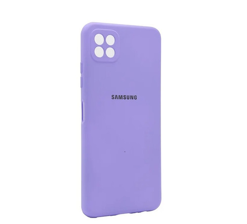 قاب سیلیکونی پاک کنی اورجینال Samsung Galaxy A22 5g - یاسی (پک دار)