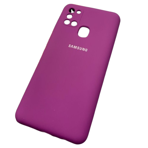 قاب سیلیکونی پاک کنی اورجینال Samsung Galaxy A21s - بنفش (پک دار)