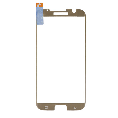 گلس شیشه ای خم فول کاور رنگ طلایی سامسونگ Samsung S7 edge