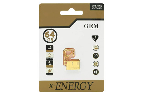 فلش مموری ایکس-انرژی مدل USB2.0 Gold ظرفیت 64 گیگابایت