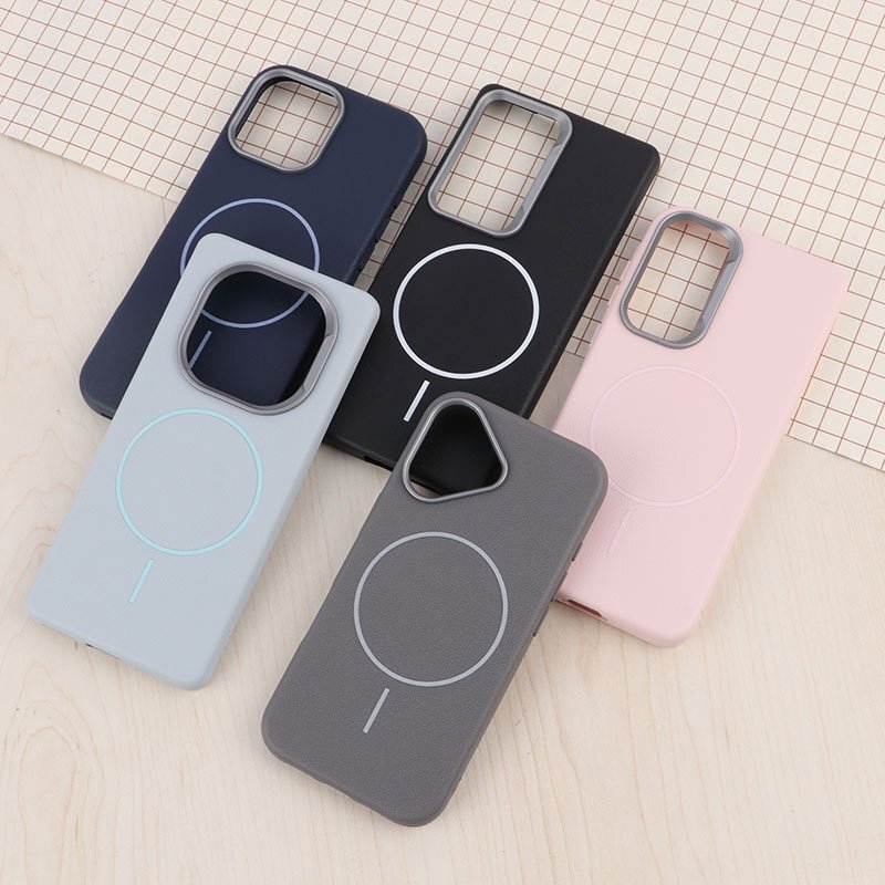 قاب طرح مگ چرمی ژله ای Leather کلاسیک شیائومی Xiaomi Redmi Note 14 Pro 4G - رنگ مشکی