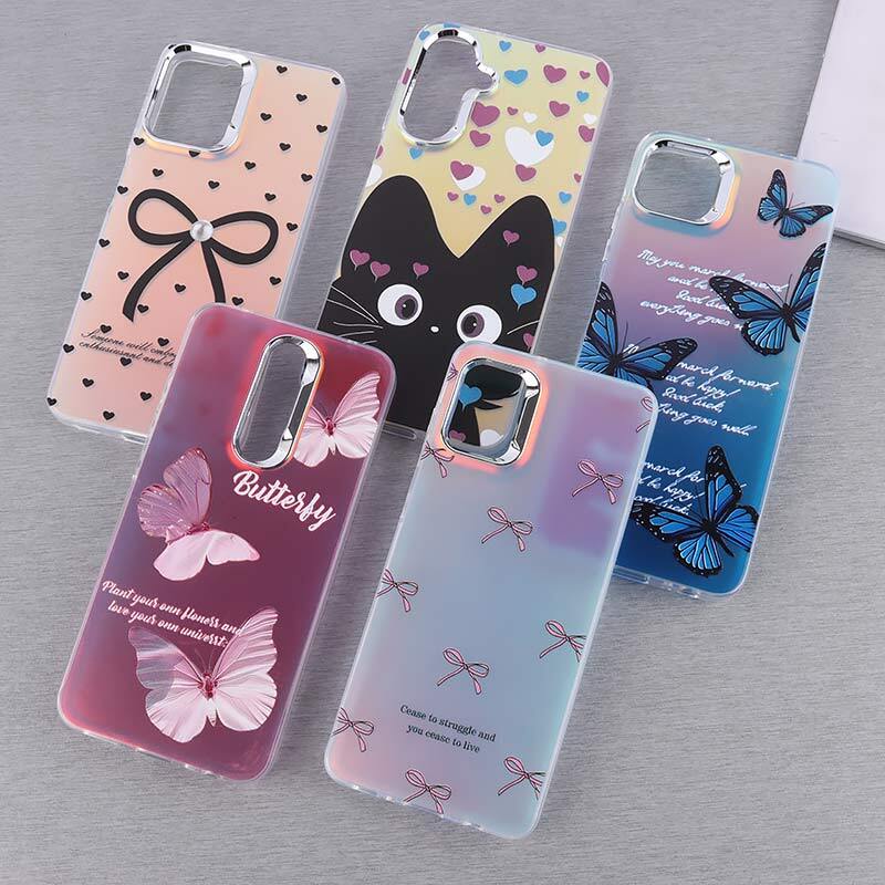 قاب دخترانه  هولوگرامی دور محافظ لنز متال مناسب سامسونگ A06