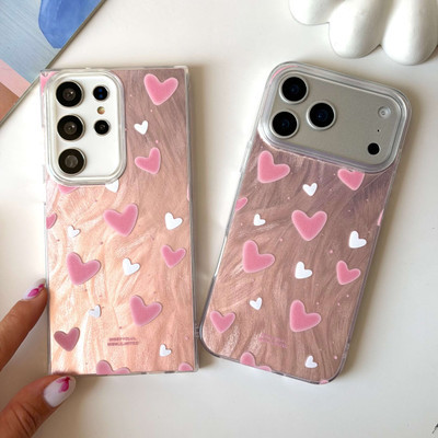 قاب فانتزی دخترانه قلب پاستلی مناسب سامسونگ آیفون A12 A32 4g A34 A73 A17 A13 A56 A35 iphone 16 iphone 13