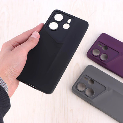 رنگ مشکی موجود است Xiaomi Redmi Note 15 4G قاب ژله ای پورش دیزاین محافظ لنزدار