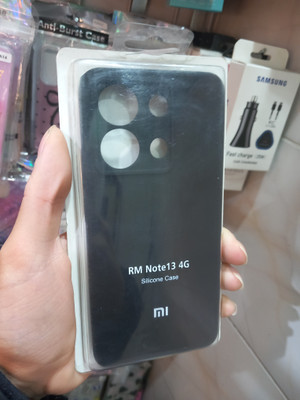 قاب سیلیکونی اصلی محافظ لنزدار Xiaomi Redmi Note 13 4G - رنگ مشکی