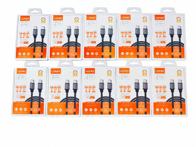 خرید عمده پک 10 تایی کابل اورجینال دو سر تایپ سی الدینیو LDNIO مدل LC441C ویژگی 65 وات 10عدد کابل ارسال می گردد خرید به صورت 4 قسطی