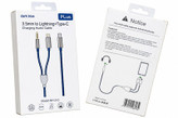 کابل AUX به Lightning و Type-C پلاس Plus مدل MH-240 طول 1 متر